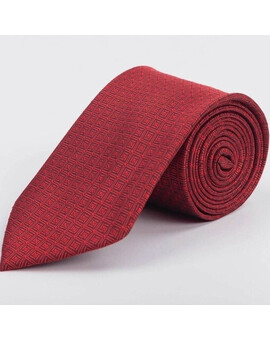 Аренда красного галстука с узором для мужских костюмов, изображение 1