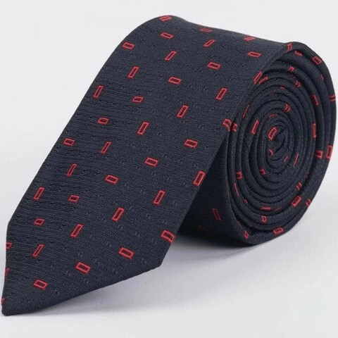 Прокат черного галстука с красным узором для мужских костюмов
