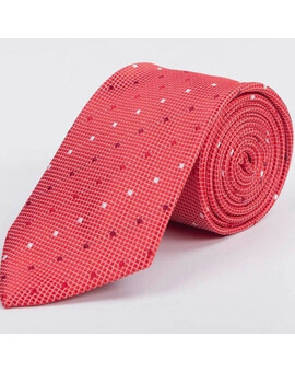 Прокат красного галстука с узором для мужских костюмов, изображение 1