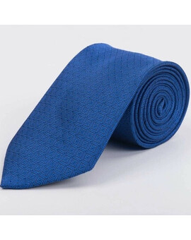 Прокат синего галстука с узором для мужских костюмов, изображение 1