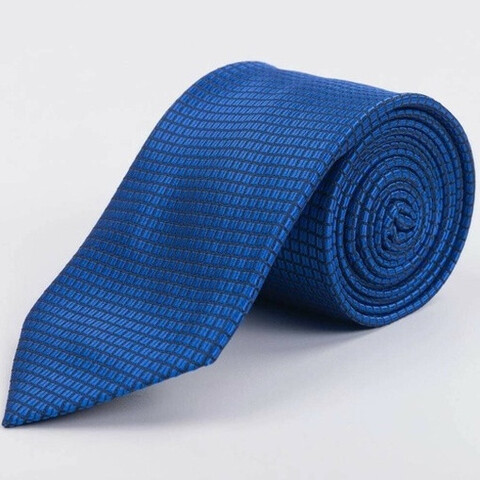 Прокат синего галстука в мелкую клетку для мужских костюмов