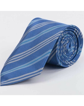 Аренда галстука синего цвета в крупную полоску для мужских костюмов, изображение 1