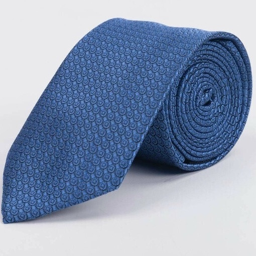 Голубой галстук напрокат с фактурным узором для мужского костюма