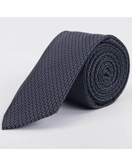 Галстук напрокат серого цвета с белым узором для мужских костюмов, изображение 1