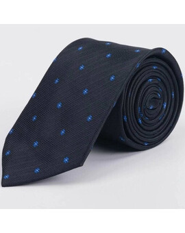 Черный галстук напрокат с синим цветочным узором для мужских костюмов, изображение 1