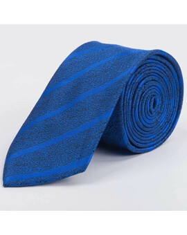 Галстук напрокат с текстурой синего цвета в полоску для мужских костюмов, изображение 1