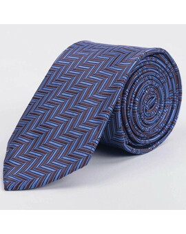 Сиреневый галстук в аренду с коричневым узором в елку для мужских костюмов, изображение 1