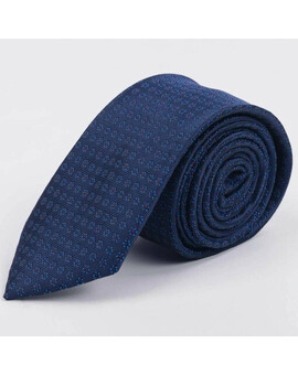 Аренда синего галстука с чередующимся цветочным узором красного цвета для мужских костюмов, изображение 1