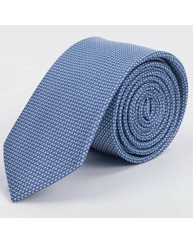 Арендовать галстук голубого цвета с белым точечным узором для мужского костюма, изображение 1