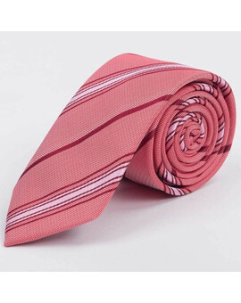 Арендовать галстук красного цвета в мульти полосу для мужского костюма, изображение 1