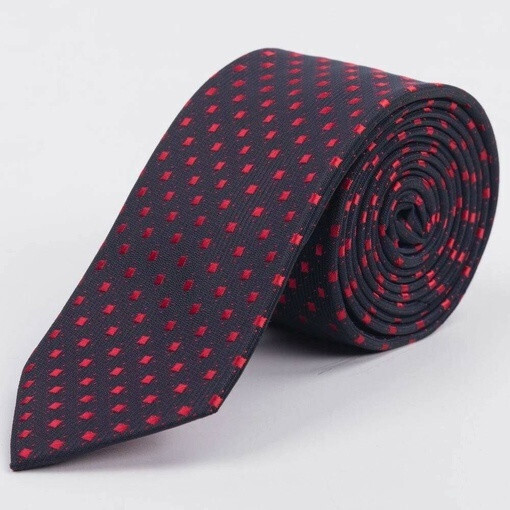 Прокат бордового галстука с ярким узором для мужского костюма