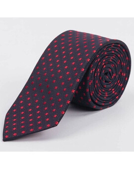 Прокат бордового галстука с ярким узором для мужского костюма, изображение 1