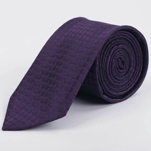 Арендовать фиолетовый галстук с черным узором для мужского костюма