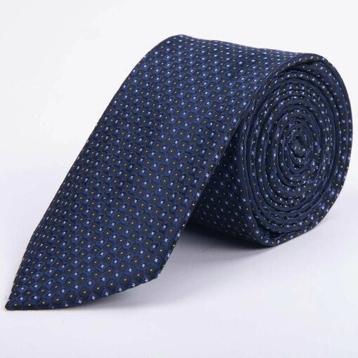 Арендовать синий галстук с мелким шахматным узором и белым и вставками для мужских костюмов
