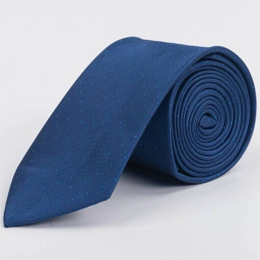 Арендовать синий галстук с точечным узором для мужского костюма