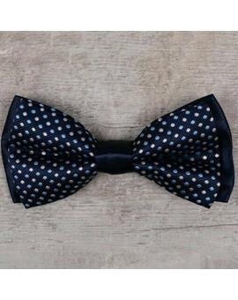 Аренда бабочки синего цвета с разноцветным мелким круглым узором для мужского костюма, изображение 1