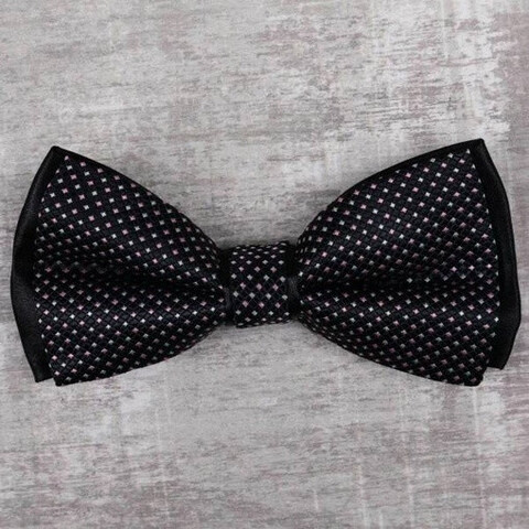 Аренда черной бабочки с узором для мужского костюма