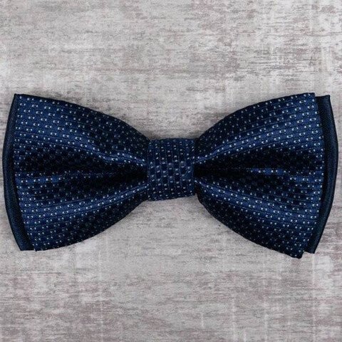 Аренда бабочки синего цвета с мелким узором для мужских костюмов