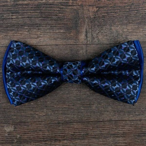 Аренда бабочки синего цвета с шахматным узором для мужских костюмов