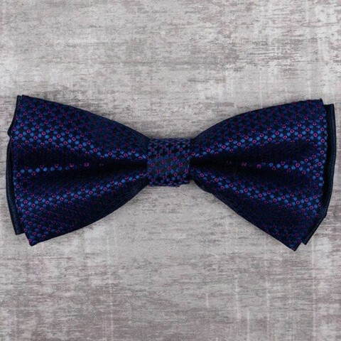 Прокат бабочки синего цвета с бордовым узором для мужских костюмов