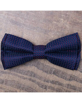 Синяя бабочка в аренду с бордовым узором для мужских костюмов, изображение 1