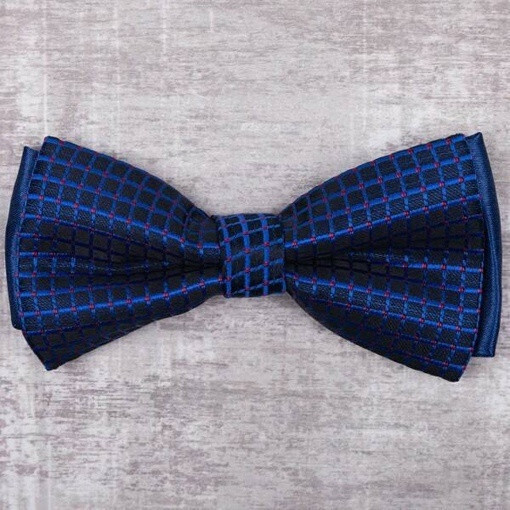 Аренда бабочки в синюю клетку для мужских костюмов