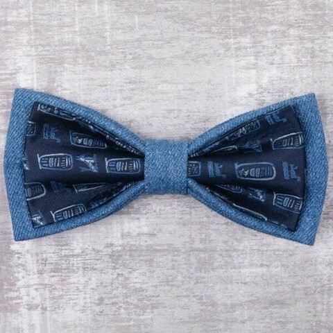 Аренда джинсовой бабочки с абстрактным узором для мужских костюмов