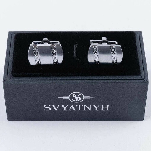 Прокат классических запонок с украшением для мужских костюмов