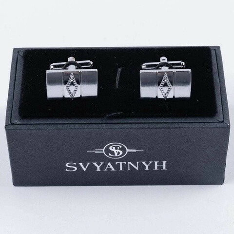 Аренда классических запонок с украшением для мужских костюмов