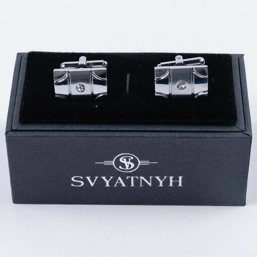 Аренда классических запонок с украшением для мужского костюма