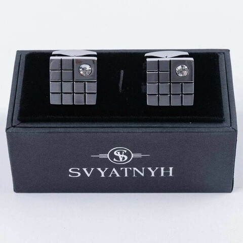 Запонки в аренду с украшением для мужского костюма