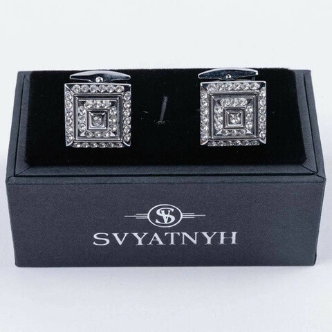 Прокат запонок квадратной формы с украшениями для мужского костюма