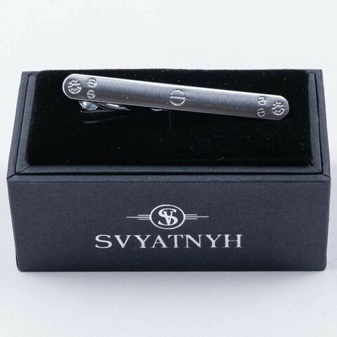 Зажим в аренду с гравировкой и скругленными краями для мужских костюмов